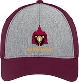 Sport-tek Jersey Front Cap, Vintage Heather/Maroon